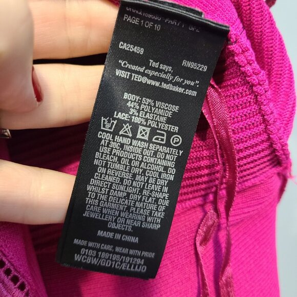 Ted Baker Womens Dress Lace Trim Party Birthday Size 5 10 US Ellijo Wedding - Picture 9 of 12